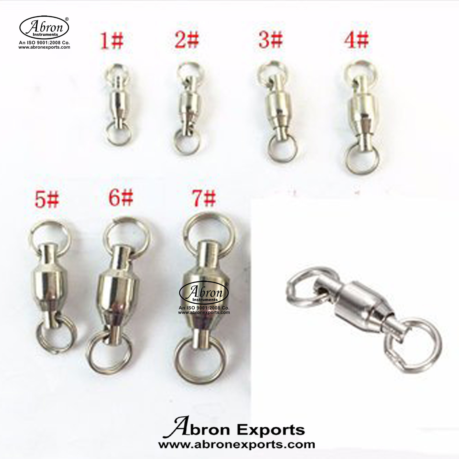 Fishing Heavy  Duty Fishing  Swivels ss no3-Abron AG-3175C